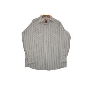 2. Vintage Cowboy Western Shirt – Cavalier by Ely – Size L – Pearl Snap